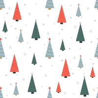 Christmas seamless pattern with spruce trees vector