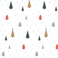 Christmas seamless pattern with spruce trees vector