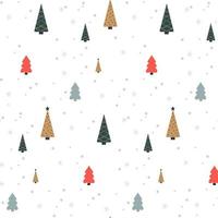 Christmas seamless pattern with spruce trees vector