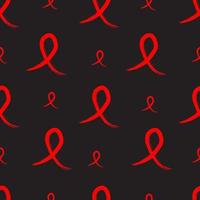 Seamless pattern of Red ribbon vector