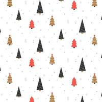 Christmas seamless pattern with spruce trees vector