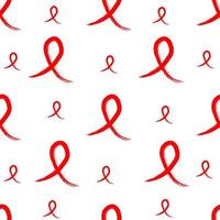 Seamless pattern of Red ribbon vector