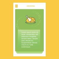 Chicken meat mobile vertical banner design design Vector