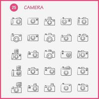 icono dibujado a mano de cámara para impresión web y kit de uxui móvil como cámara digital dslr fotografía cámara digital dslr fotografía pictograma paquete vector