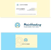 Beautiful Profile Logo and business card vertical Design Vector