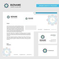 Watch Business Letterhead Envelope and visiting Card Design vector template