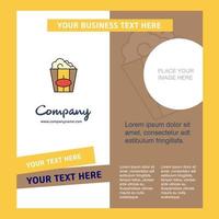 Pop corn Company Brochure Template Vector Busienss Template