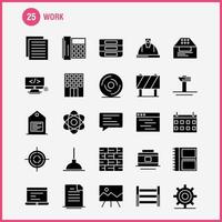 Work Solid Glyph Icon for Web Print and Mobile UXUI Kit Such as Analytics Atom Essentials Drawer Essential Home Chat Chatting Pictogram Pack Vector