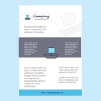 Template layout for Boat comany profile annual report presentations leaflet Brochure Vector Background