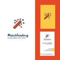 Magic stick Creative Logo and business card vertical Design Vector