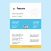 Template layout for Website comany profile annual report presentations leaflet Brochure Vector Background