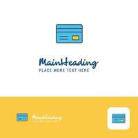 Creative Credit card Logo Design Flat color Logo place for Tagline Vector Illustration