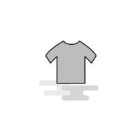 Shirt Web Icon Flat Line Filled Gray Icon Vector