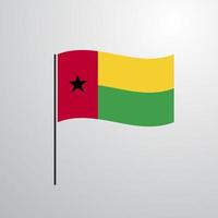 guinea bisáu ondeando la bandera vector