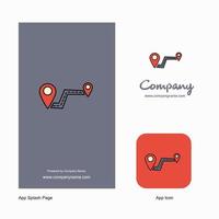 Route Company Logo App Icon and Splash Page Design Creative Business App Design Elements vector
