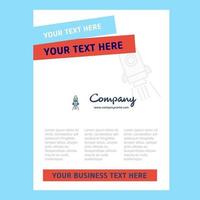 Rocket Title Page Design for Company profile annual report presentations leaflet Brochure Vector Background