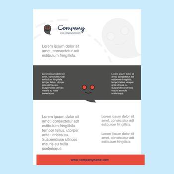 Template layout for Ghost comany profile annual report presentations leaflet Brochure Vector Background