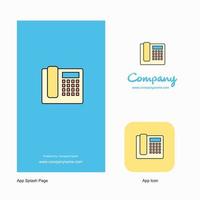 Telephone Company Logo App Icon and Splash Page Design Creative Business App Design Elements vector