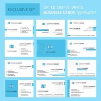 Set of 12 Map Creative Busienss Card Template Editable Creative logo and Visiting card background vector