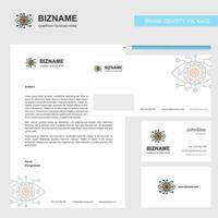 Gear eye Business Letterhead Envelope and visiting Card Design vector template