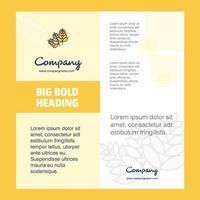 Wheat Company Brochure Title Page Design Company profile annual report presentations leaflet Vector Background