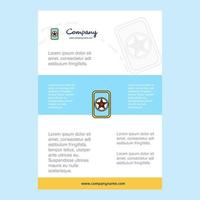 Template layout for Card game comany profile annual report presentations leaflet Brochure Vector Background