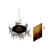 isometrico tavolo 3d rendere png