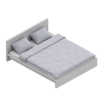 render 3d de dormitorio isométrico png