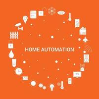 Home Automation Icon Set Infographic Vector Template