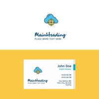 Flat Targeted cloud Logo and Visiting Card Template Busienss Concept Logo Design vector