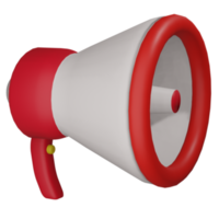 Megaphone 3d icon, suitable as an additional element in your template, banner and poster design png