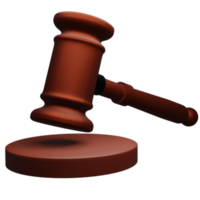 Gavel 3D Icon, perfect to use as an additional element in your poster, banner and template designs png