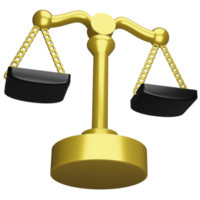 Scales of Justice 3D Icon, perfect to use as an additional element in your poster, banner and template designs png