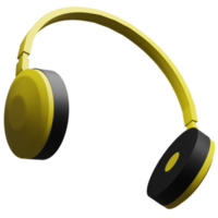 Headphones 3D icon, perfect to use as an additional element in your poster, banner and template designs png