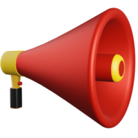 Megaphone 3d icon, suitable as an additional element in your template, banner and poster design png