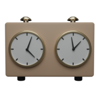 icono 3d del reloj de ajedrez, perfecto para usar como elemento adicional en sus diseños de carteles, pancartas y plantillas png