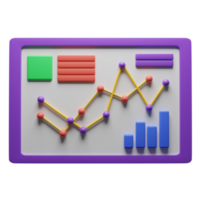 gráficos de datos y gráficos icono 3d, perfecto para usar como un elemento adicional en sus diseños de carteles, pancartas y plantillas