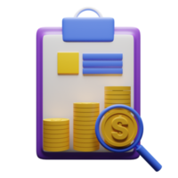 data and money search engine 3d icon, perfect for use as an additional element in your poster, banner and template designs png