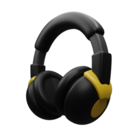 Headphones 3D icon, perfect to use as an additional element in your poster, banner and template designs png