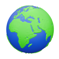 Globe 3D Icon, perfect to use as an additional element in your poster, banner and template designs png