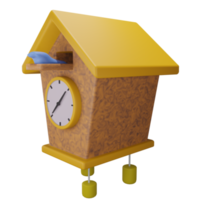 cuckoo clock 3d icon, perfect to use as an additional element in your poster, banner and template designs png