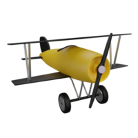 icono 3d del avión de hélice, perfecto para usar como elemento adicional en sus diseños de carteles, pancartas y plantillas png
