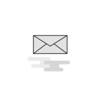 Message Web Icon Flat Line Filled Gray Icon Vector