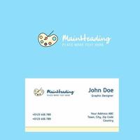 Paint tray logo Design with business card template Elegant corporate identity Vector