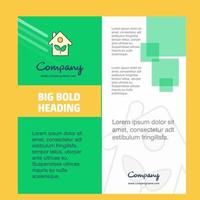 House Company Brochure Title Page Design Company profile annual report presentations leaflet Vector Background