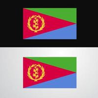 diseño de banner de bandera de eritrea vector