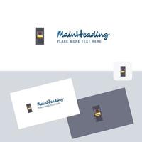 CPU vector logotype with business card template Elegant corporate identity Vector