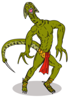 frente de cola alienígena monstruo png