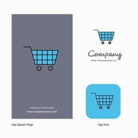 Cart Company Logo App Icon and Splash Page Design Creative Business App Design Elements vector