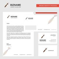 Umbrella Business Letterhead Envelope and visiting Card Design vector template